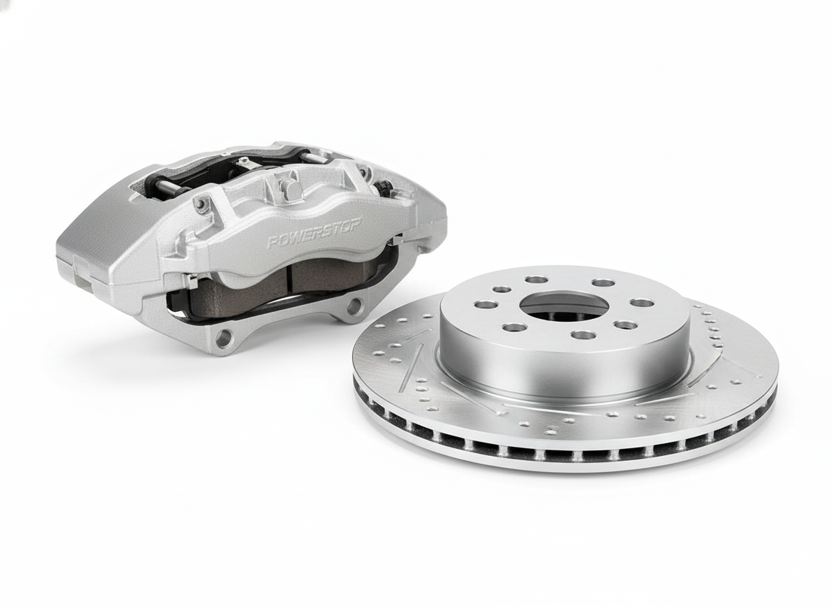Powerstop Z36 Truck & Tow Front Brake Kit with Calipers for 2017-2022 Ford F-250 Super Duty