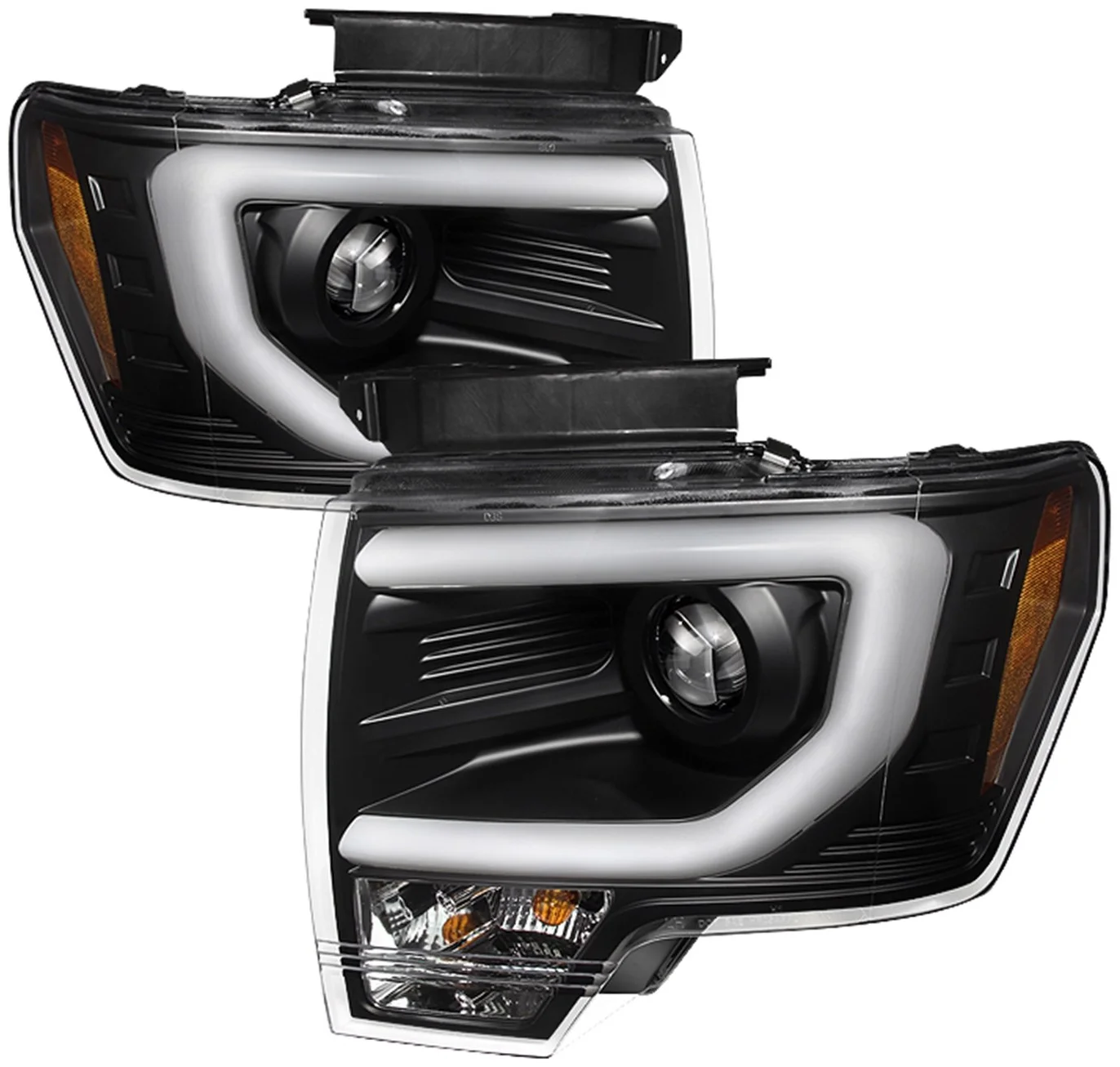 Spyder Projector Headlights Black Halogen for Toyota Tundra 2014-2017